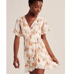 Abercrombie & Fitch Floral Mini Wrap Dress